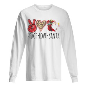 Hippie Peace Love Santa Claus Christmas shirt