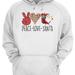 Hippie Peace Love Santa Claus Christmas shirt 3