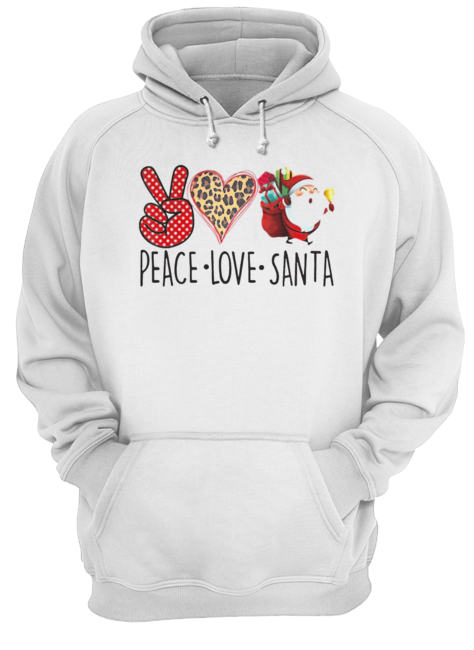 Hippie Peace Love Santa Claus Christmas shirt Hippie Peace Love Santa Claus Christmas shirt