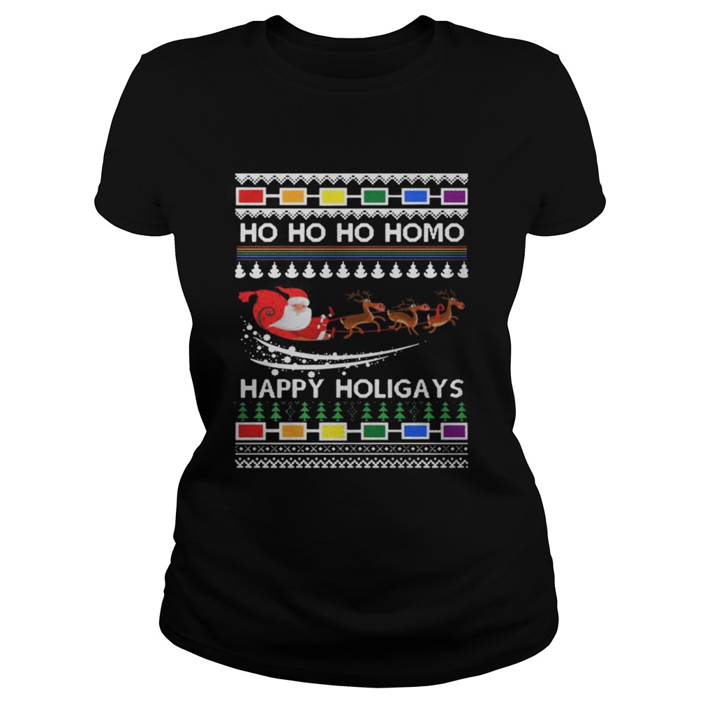 Ho Ho Ho Homo Happy Holigays Shirt Ho Ho Ho Homo Happy Holigays Shirt