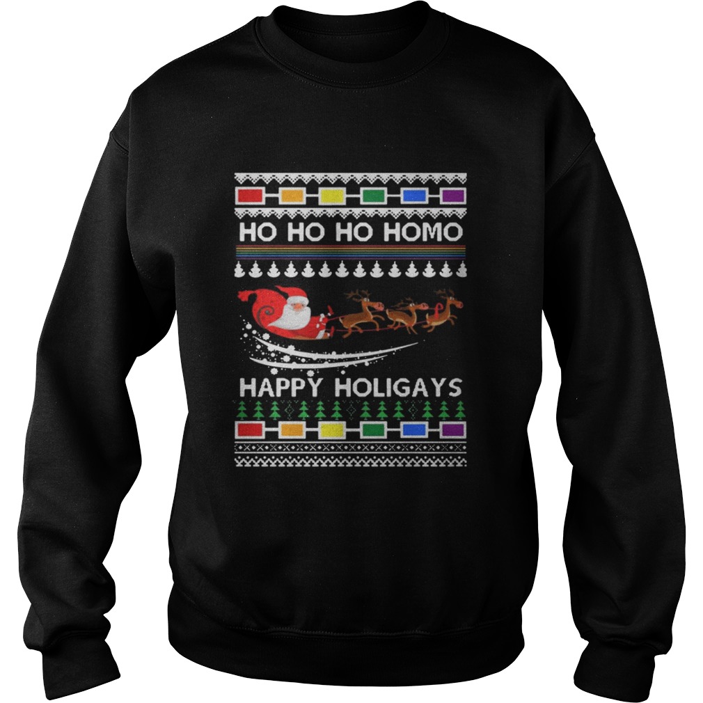 Ho Ho Ho Homo Happy Holigays Shirt Ho Ho Ho Homo Happy Holigays Shirt