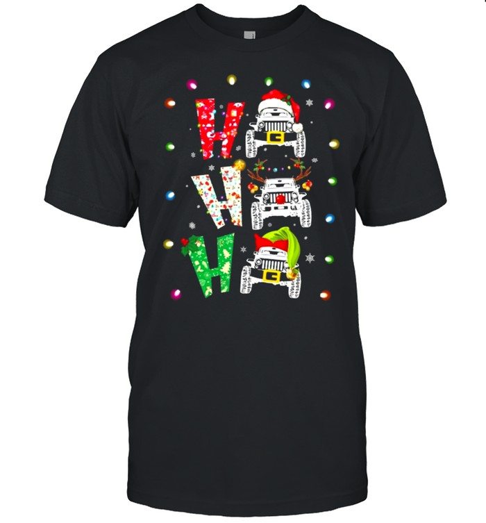 Ho Ho Ho Jeeps Santa Reindeer Elf Merry Christmas Light shirt Ho Ho Ho Jeeps Santa Reindeer Elf Merry Christmas Light shirt