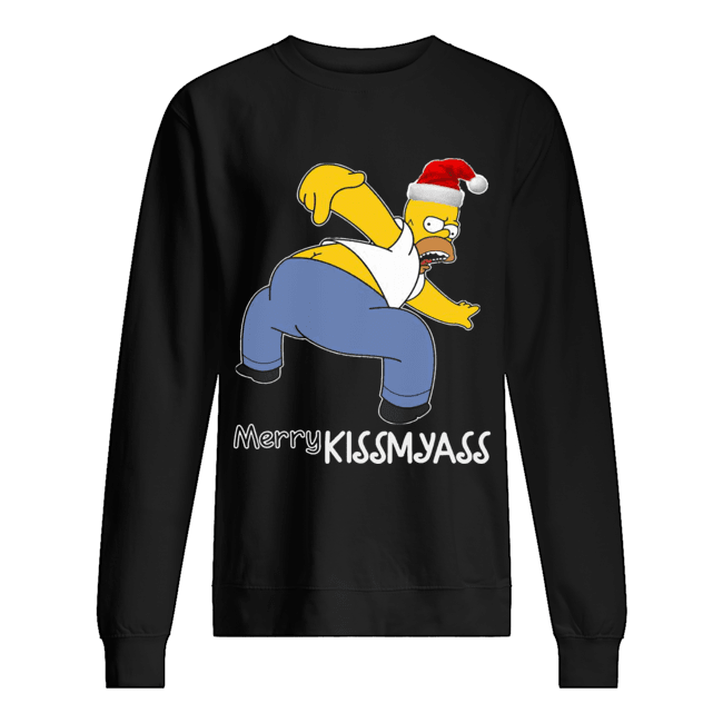 Homer Simpson Merry kissmyass shirt Homer Simpson Merry kissmyass shirt