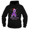 Hope For A Cure Ribbon Purple Checkered Stripes Hat Santa Xmas shirt