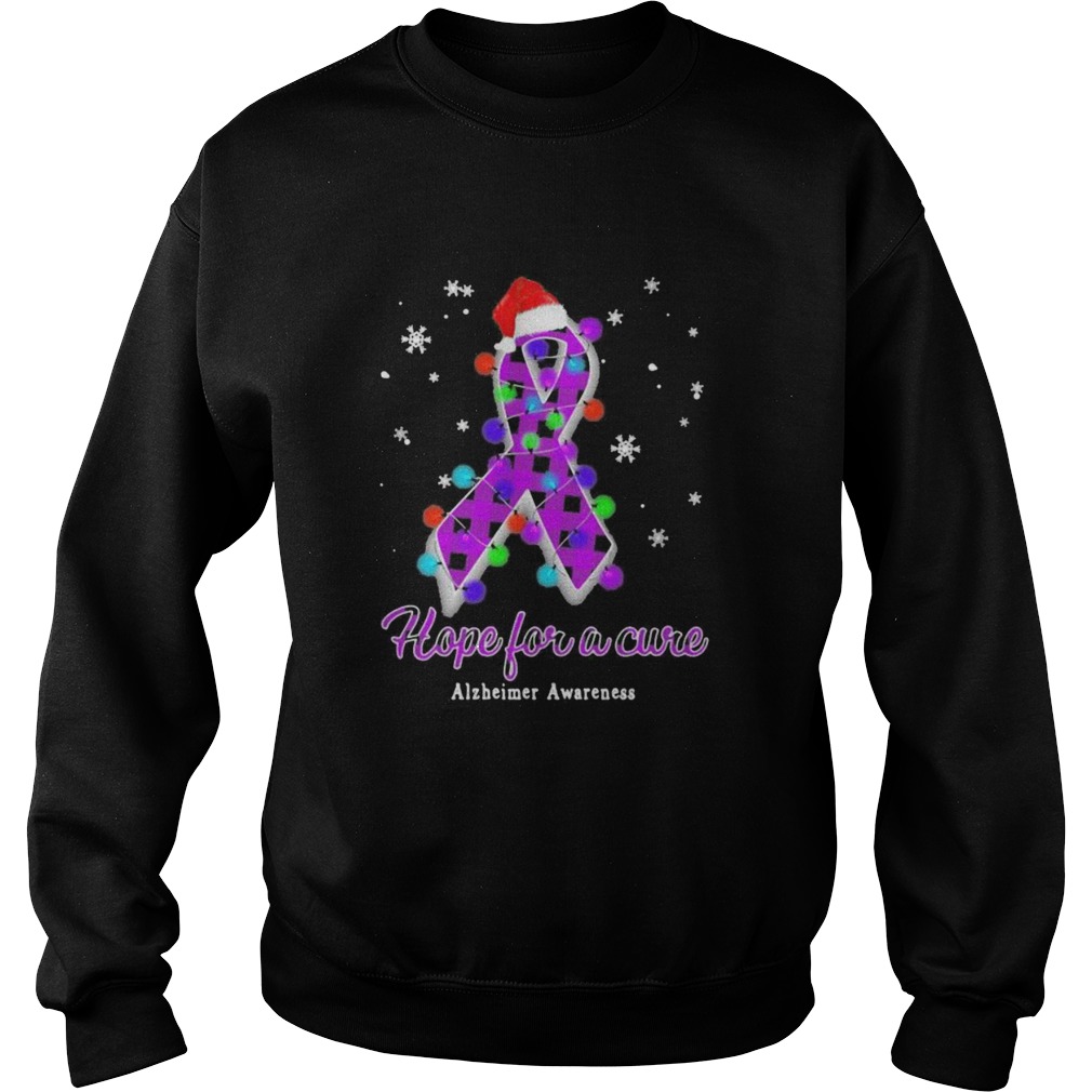Hope For A Cure Ribbon Purple Checkered Stripes Hat Santa Xmas shirt Hope For A Cure Ribbon Purple Checkered Stripes Hat Santa Xmas shirt
