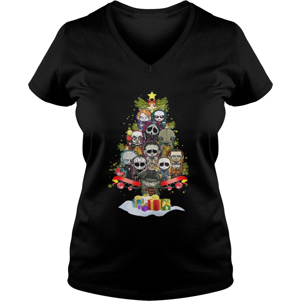 Horror Characters christmas tree shirt Horror Characters christmas tree shirt