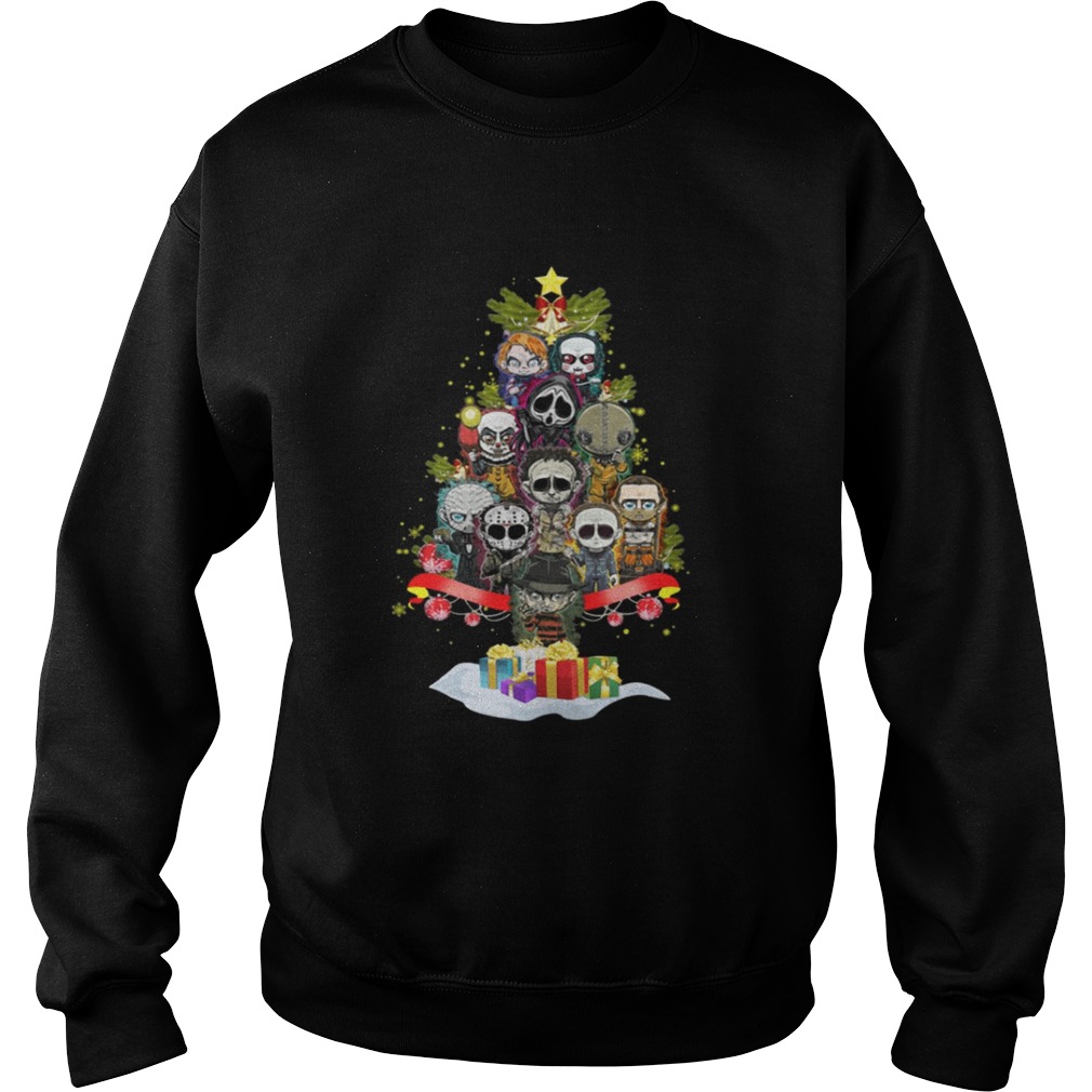 Horror Characters christmas tree shirt Horror Characters christmas tree shirt