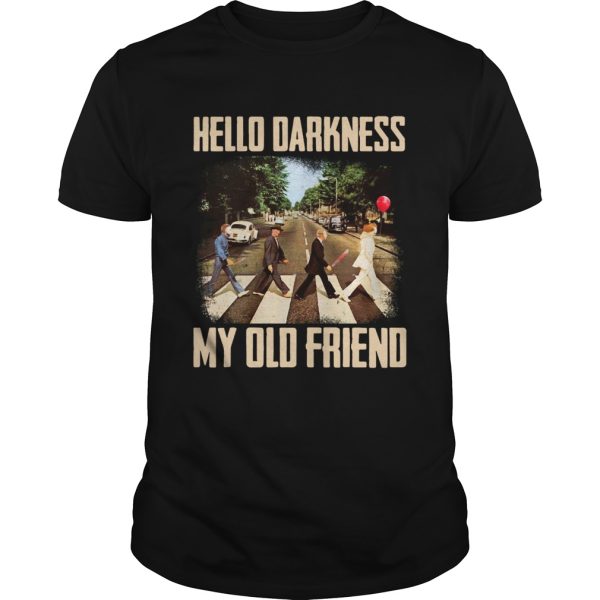 Horror character movie abbey road hello darkness my old friend shirt