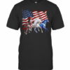 Horse American Flag T-Shirt