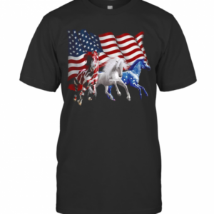 Horse American Flag T-Shirt
