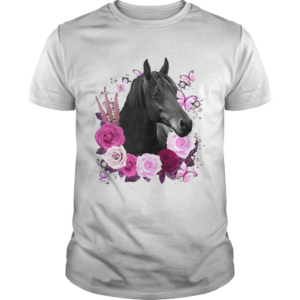 Horse Black Rose Butterfly shirt