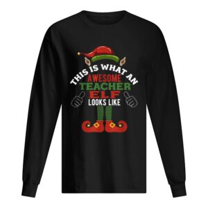 Hot Awesome Teacher Elf Funny Christmas shirt