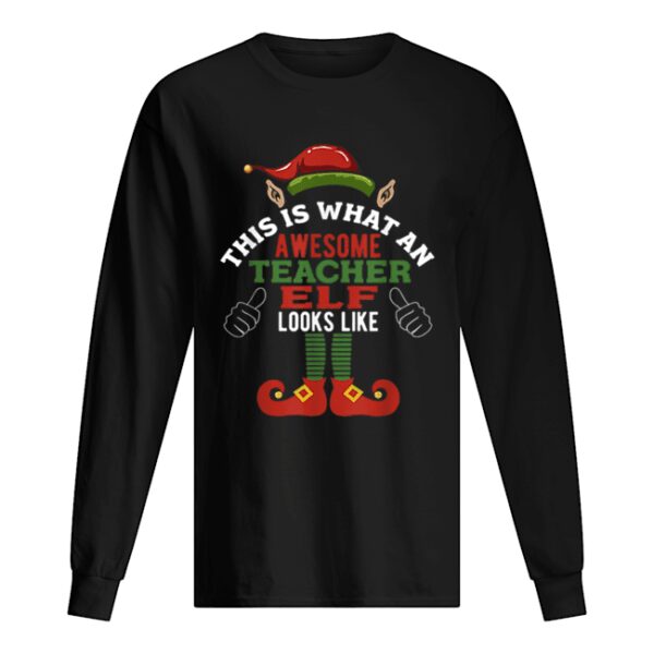 Hot Awesome Teacher Elf Funny Christmas shirt