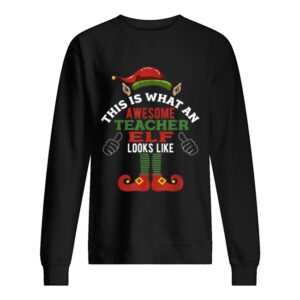 Hot Awesome Teacher Elf Funny Christmas shirt