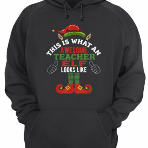 Hot Awesome Teacher Elf Funny Christmas shirt 3