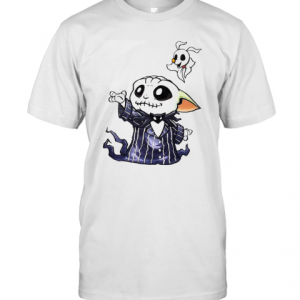 Hot Baby Yoda In Jack Skellington And Zero T-Shirt