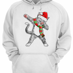 Hot Dabbing Cat Santa Christmas Kids Boys Girls Gifts shirt 3