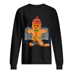 Hot Hockey Goalie Funny Christmas Gingerbread Man Goalie shirt