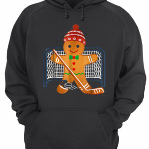 Hot Hockey Goalie Funny Christmas Gingerbread Man Goalie shirt 3