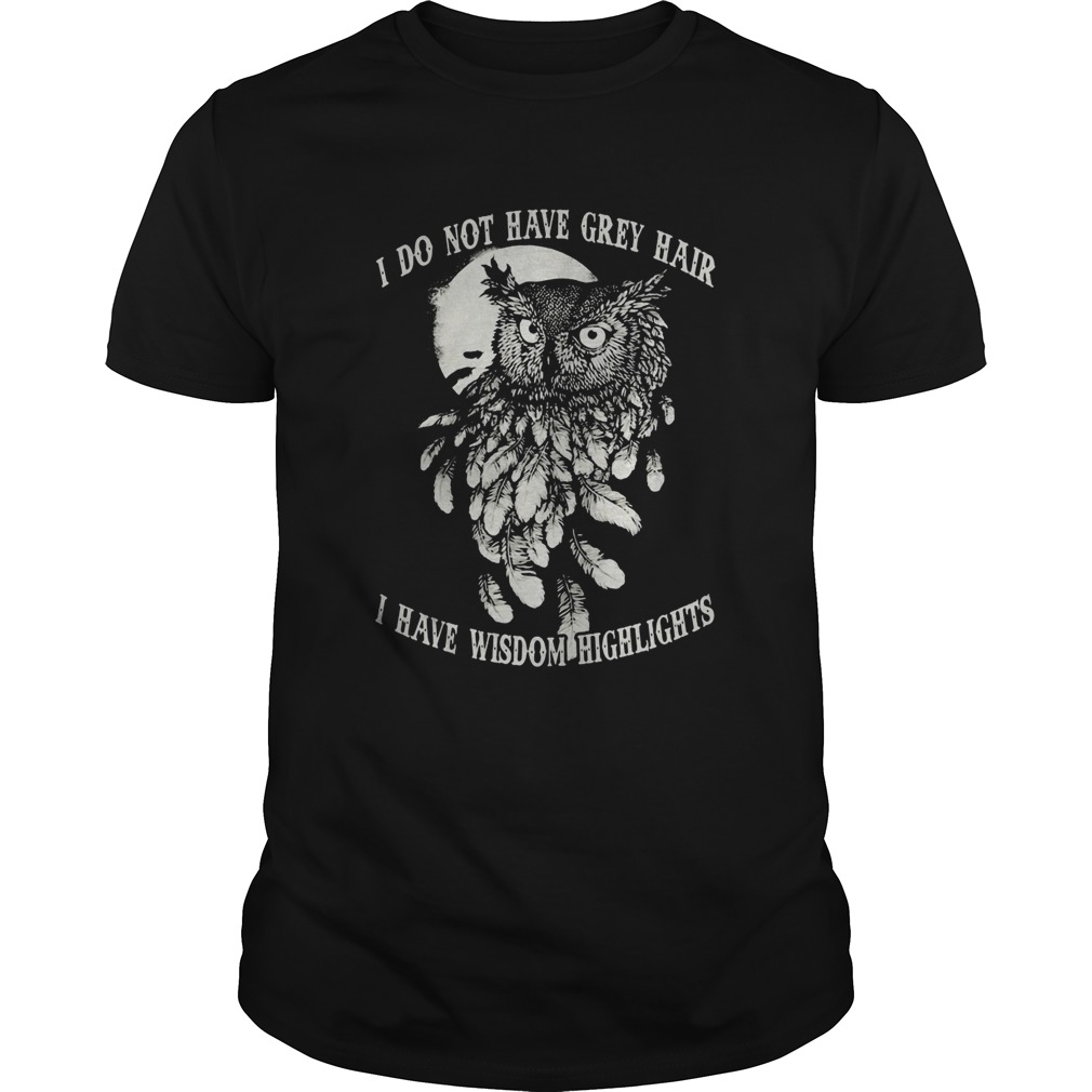 Hot Owl I do not have grey hair I have wisdom highlights shirt Hot Owl I do not have grey hair I have wisdom highlights shirt