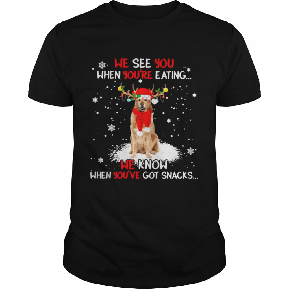 Hovawart we see You when youre eating we know when youre got snacks Christmas shirt Hovawart we see You when youre eating we know when youre got snacks Christmas shirt