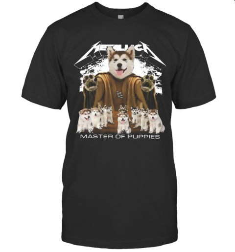 Husky Metallica Master Of Puppies T-Shirt Husky Metallica Master Of Puppies T-Shirt