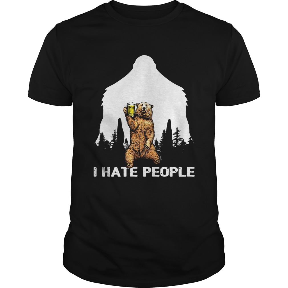 I Hate People Bear Drinking Beer shirt I Hate People Bear Drinking Beer shirt