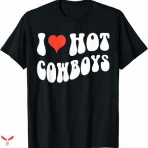 I Love Cowboys T-shirt Groovy Style