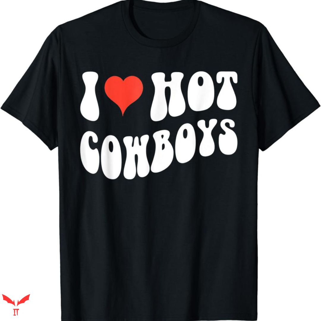 I Love Cowboys T-shirt Groovy Style I Love Cowboys T-shirt Groovy Style