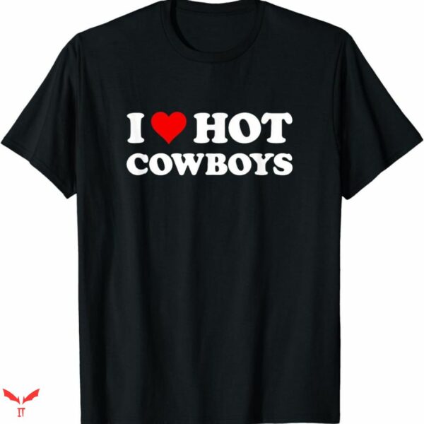 I Love Cowboys T-shirt Minimal Style