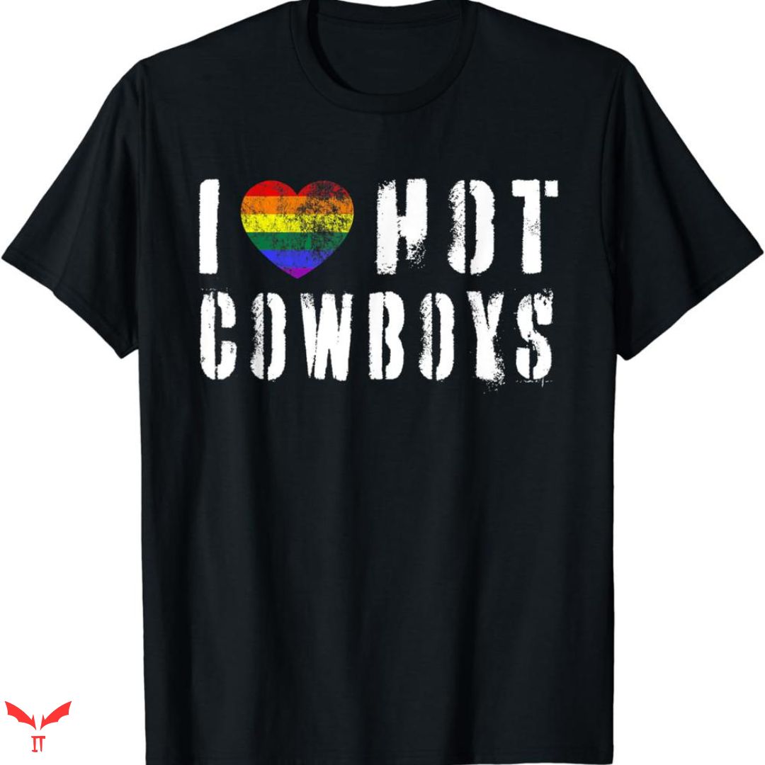 I Love Cowboys T-shirt Rainbow Heart I Love Cowboys T-shirt Rainbow Heart