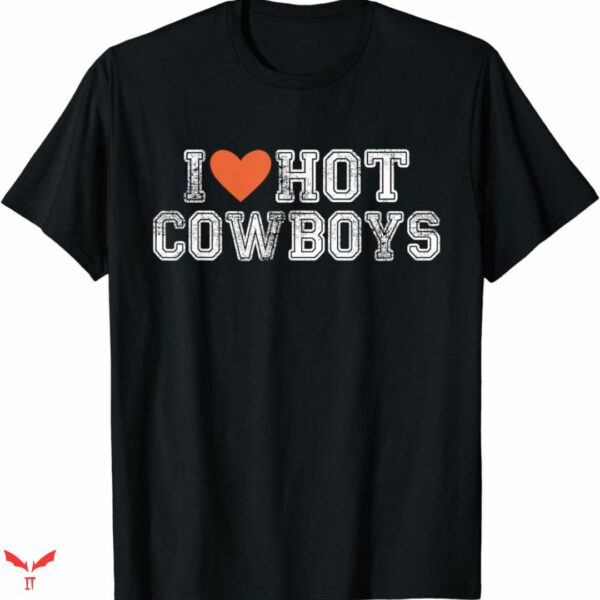 I Love Cowboys T-shirt Text Style