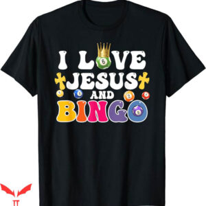 I Love Jesus T-Shirt Bingo Christian Cross Board Games Shirt