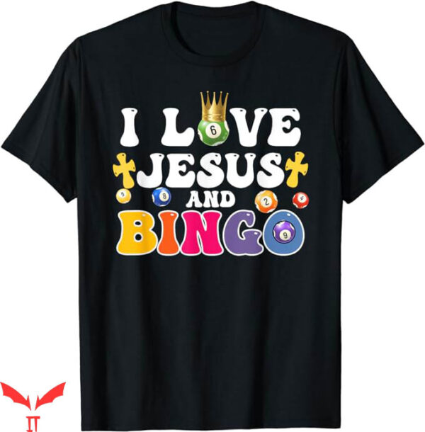 I Love Jesus T-Shirt Bingo Christian Cross Board Games Shirt