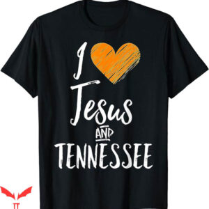 I Love Jesus T-Shirt Orange Heart Cute Fan Gifts T-Shirt