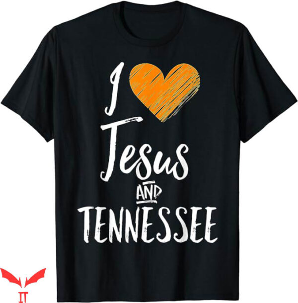 I Love Jesus T-Shirt Orange Heart Cute Fan Gifts T-Shirt