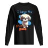 I Love My Shih Poo Best Dog Lover Paw Print Christmas shirt