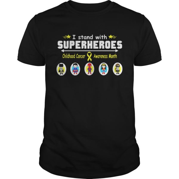 I Stand With Superheroes Childhood Cancer Awareness Month Shirt