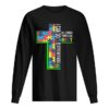 I can do all things through Christ who strength than me Autism Cross shirt