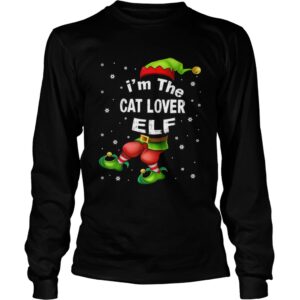 Im The Cat Lover Elf Christmas shirt