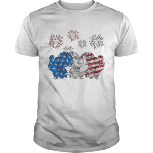Independence Day Peacocks Wear Bow Tie Firework shirt