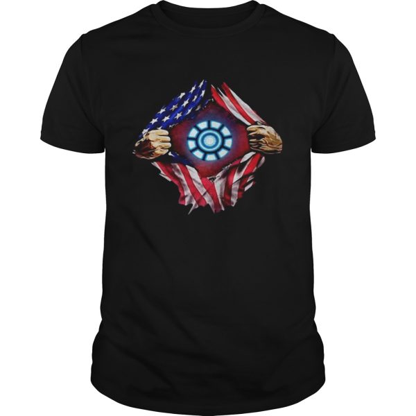Iron Man Arc Reactor American Flag shirt