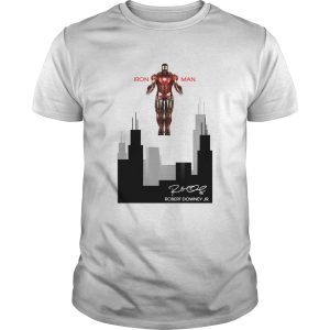 Iron man Robert Downey Jr Signature Stark industries shirt