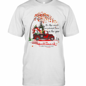 It’S The Most Wonderful Time Of The Year To Watch Hallmark Christmas Movies The Peanuts Leaves Tree T-Shirt