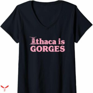 Ithaca Is Gorges T-shirt Pink Text