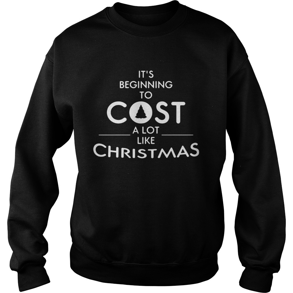 Its beginning to cost a lot like Christmas Xmas shirt Its beginning to cost a lot like Christmas Xmas shirt
