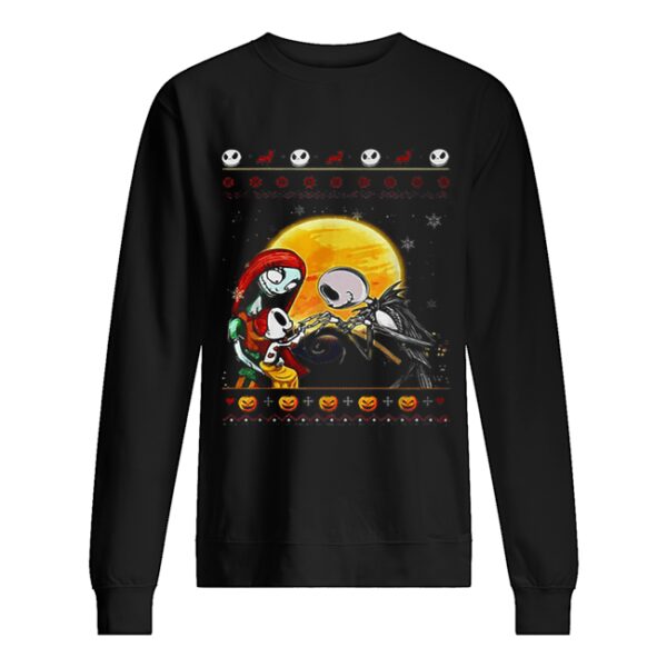 Jack Skellington and Sally ugly Christmas shirt
