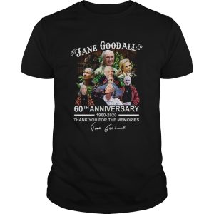 Jane Goodall 60th anniversary thank you for the memories shirt