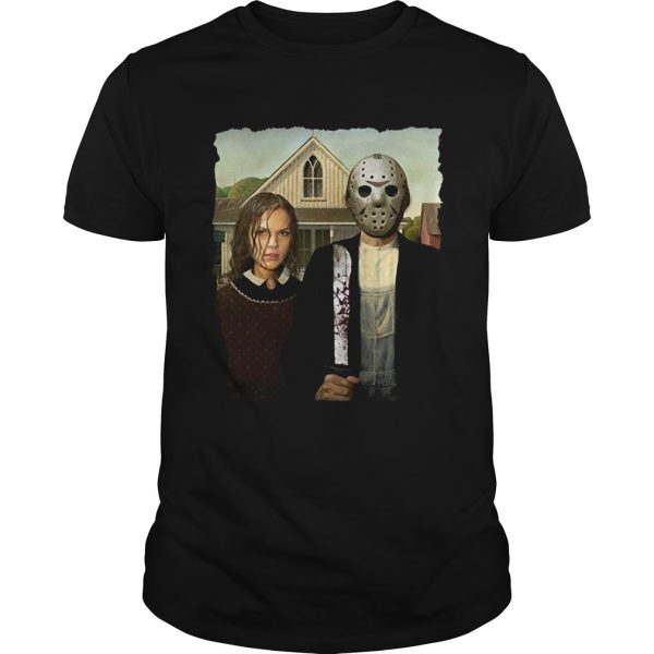 Jason Voorhees and his girlfriend American Gothic shirt