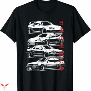 Jdm Car T-shirt Black White Style